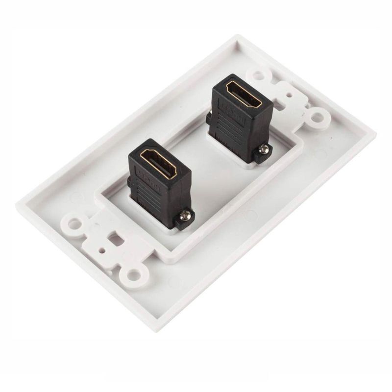 Placa-ABS-HDMI-Faceplate-Hdmi-Hembra-2-Puestos-1080P-TRAUTECH-EMPALME