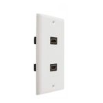 Placa-ABS-HDMI-Faceplate-Hdmi-Hembra-2-Puestos-1080P-TRAUTECH-EMPALME