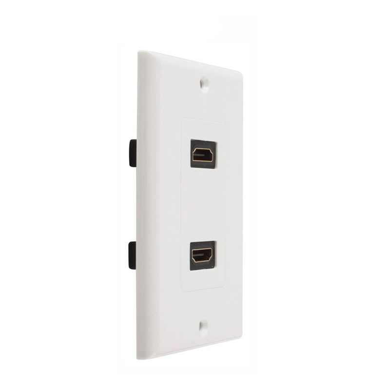Placa-ABS-HDMI-Faceplate-Hdmi-Hembra-2-Puestos-1080P-TRAUTECH-EMPALME