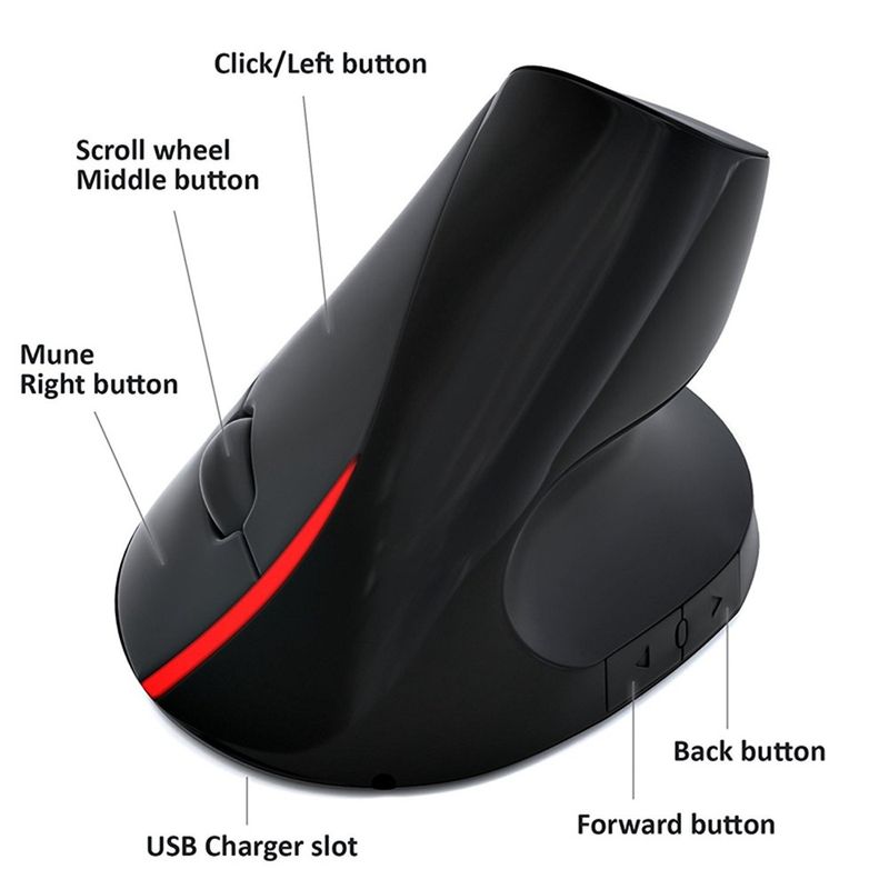 Mouse-Vertical-Inalambrico-Ergonomico-Usb-recargable-Negro