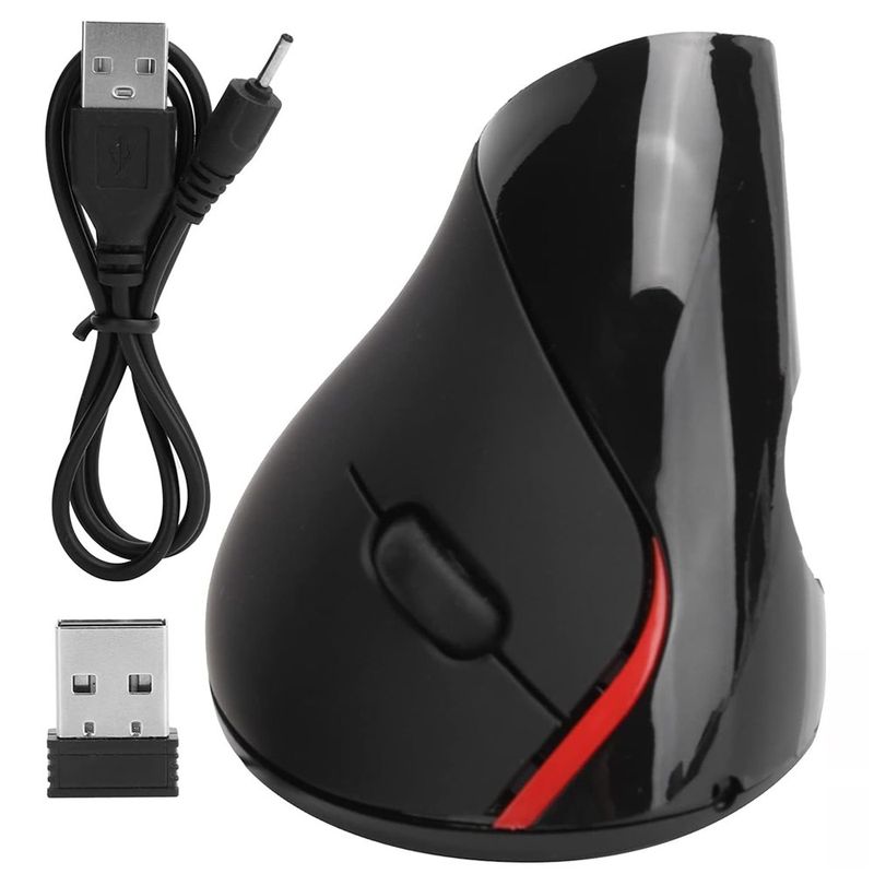 Mouse-Vertical-Inalambrico-Ergonomico-Usb-recargable-Negro