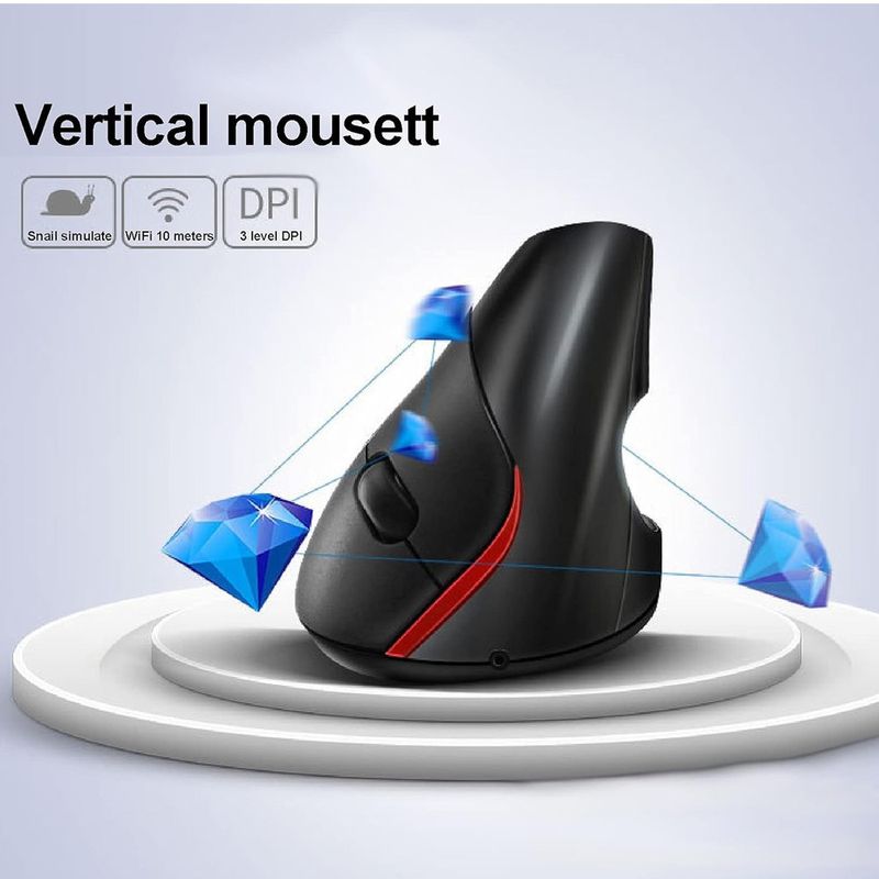 Mouse-Vertical-Inalambrico-Ergonomico-Usb-recargable-Negro