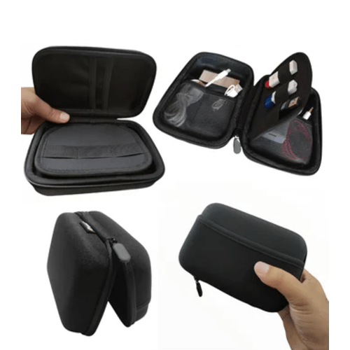 Funda Anti Golpes Case Disco Duro Externo 2.5 doble bolsillo - NEGRO