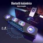 Fifine---Parlante-Ampligame-A16-RGB-Bluetooth-USB-Auxiliar---Negro