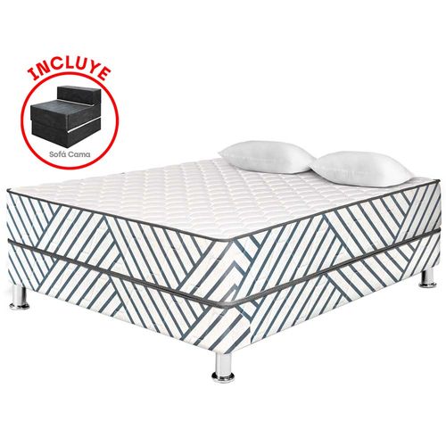 Cama VIVA HOME Palmera 2 Plazas + Sofá Cama