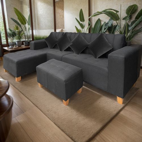 Sofa Seccional Berlin 4 cuerpos + Puff Movenda