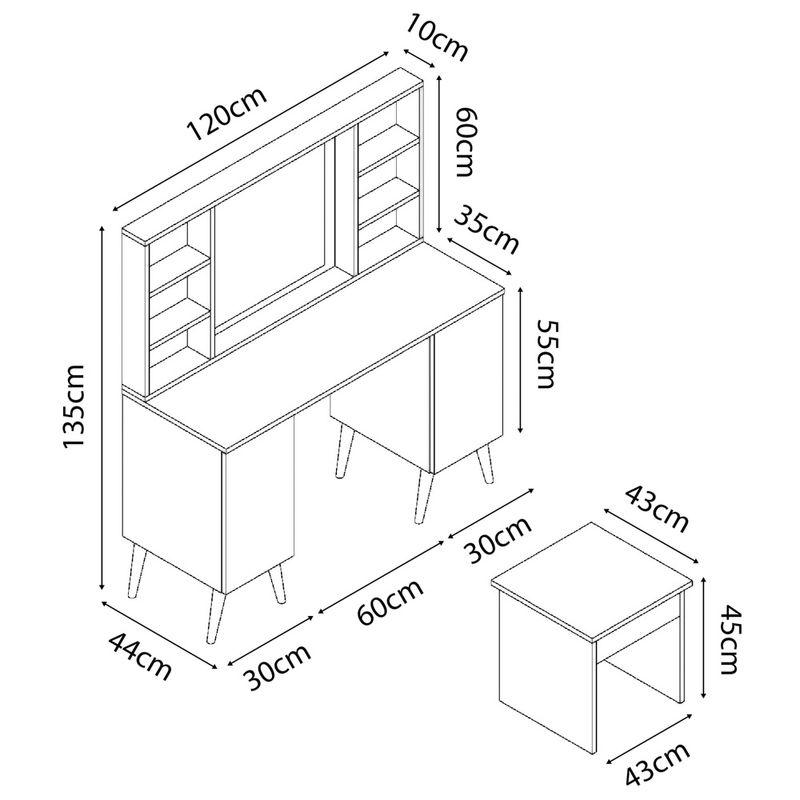 Tocador-Zafiro-con-Espejo-y-Banqueta-2-Puertas-Movenda-Blanco