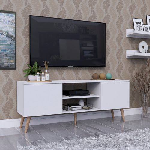 Mesa de TV Roca Sales 65" 2 Puertas Movenda Blanco