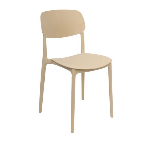 Silla apilable Plástica Deco Beige Casa del Mediterráneo