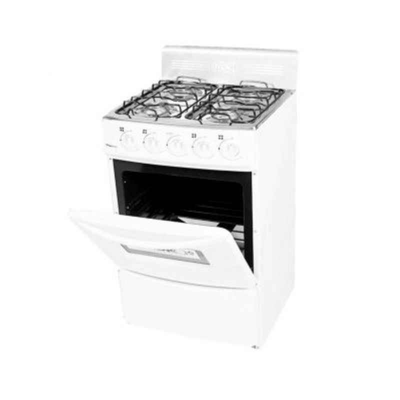 Cocina-Fadic-con-respaldar-y-Horno-Sami-4H-Blanco---Protector-De-Quemadores