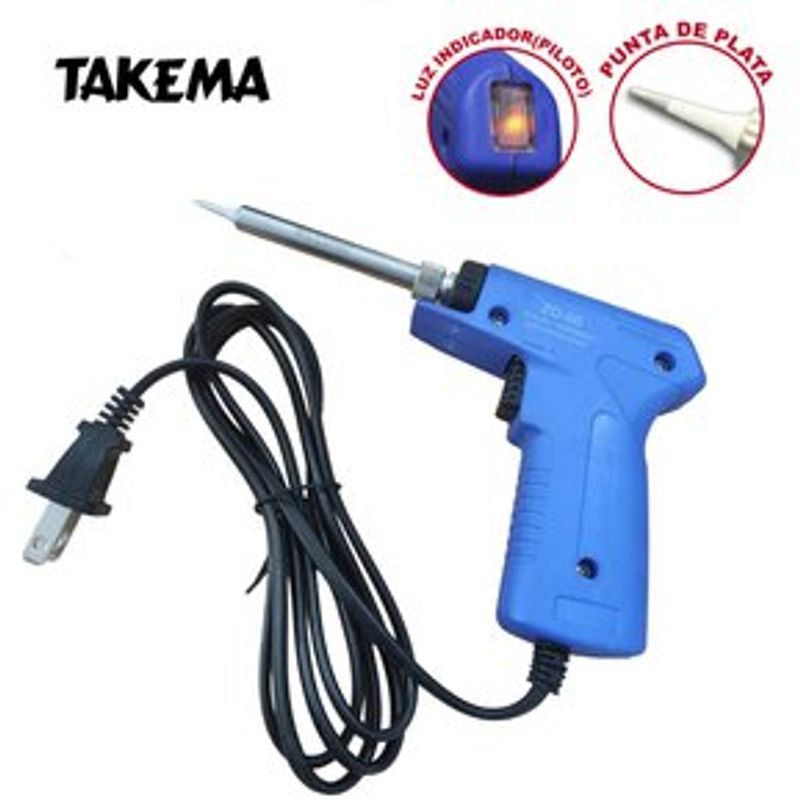 Cautin-tipo-Pistola-punta-de-plata-30W130W-TAKEMA-ZD-90-Soldar-60Hz