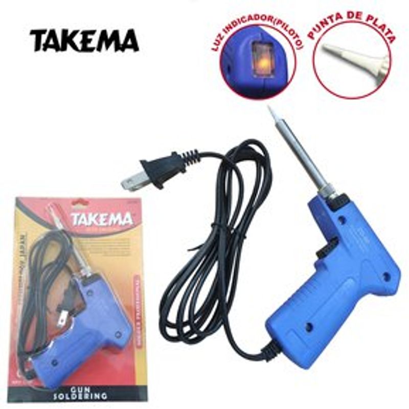 Cautin-tipo-Pistola-punta-de-plata-30W130W-TAKEMA-ZD-90-Soldar-60Hz