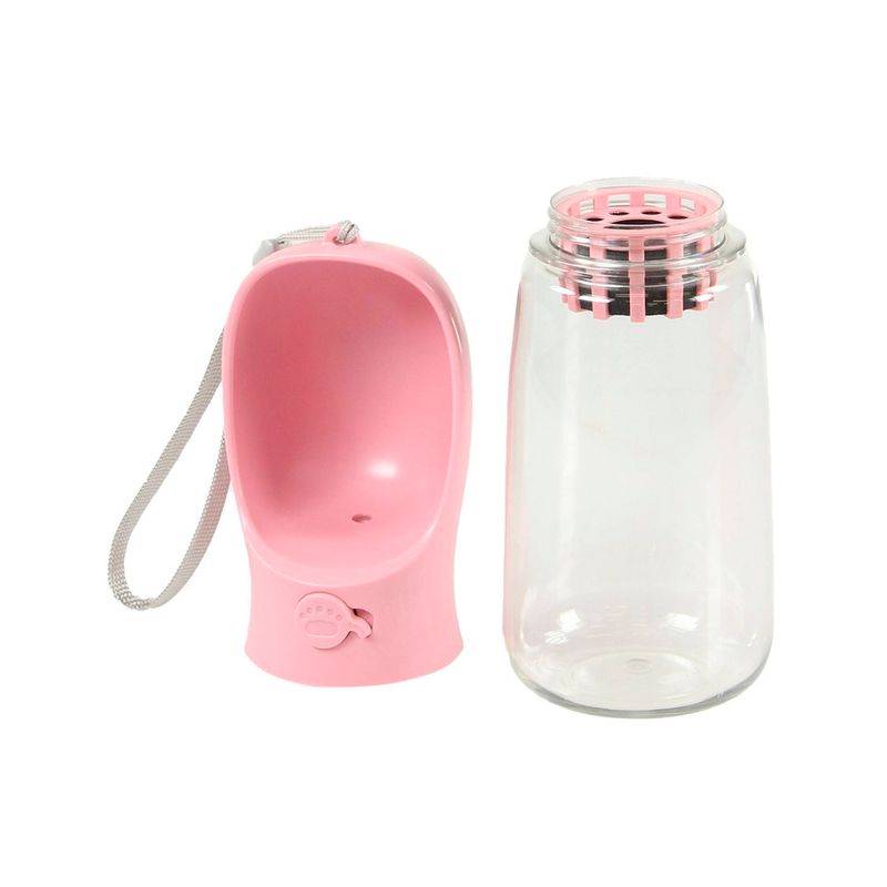 Botella-Dispensador-de-agua-para-Perros-con-Filtro-de-Carbon-Rosa