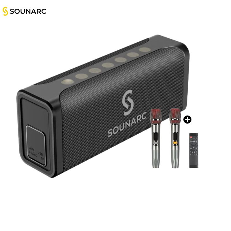 Parlante-Bluetooth-Sounarc-M1-Karaoke-80W---2-Microfonos