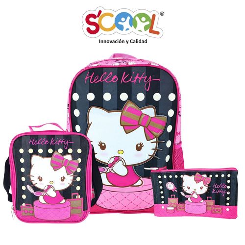 Set Mochila Hellokitty De Tela