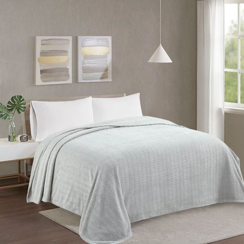 Frazada OI25 Chevron 1.5 Plazas Gris