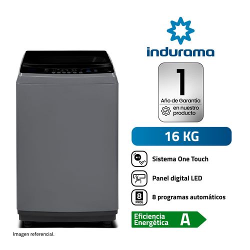 Lavadora Indurama 16 kg Carga Superior LRI-16DGR Gris Oscuro