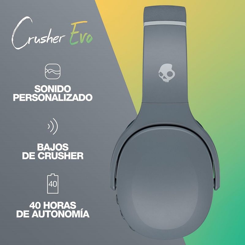 Skullcandy---Audifono-Crusher-Evo-Bluetooth---Gris