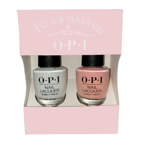 Esmaltes Opi Duo Frenc Manicure Nl Bubble Bath + Nl Alpine Snow 0.5 Oz. Nude + Blanco