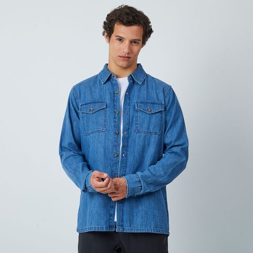 Camisa Hombre Denim Manga Larga Aereal