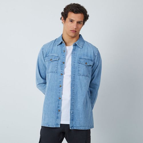 Camisa Hombre Denim Manga Larga Aereal