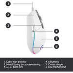 Mouse-Gamer-Logitech-G203-RGB-Lightsync-6-Botones---Blanco