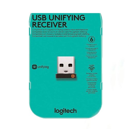 Receptor USB Unifying , hasta 6 dispositivos en Simultaneo