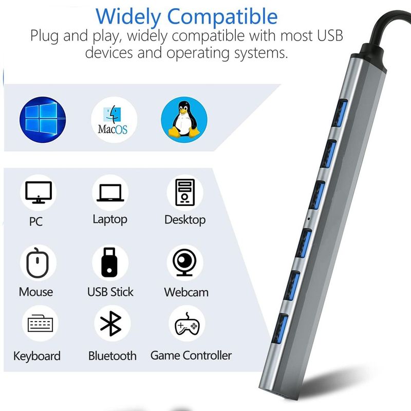 Hub-2-en-1-TIPO-C-y-USB-30-6-puertos-USB-20-y-1-USB-30