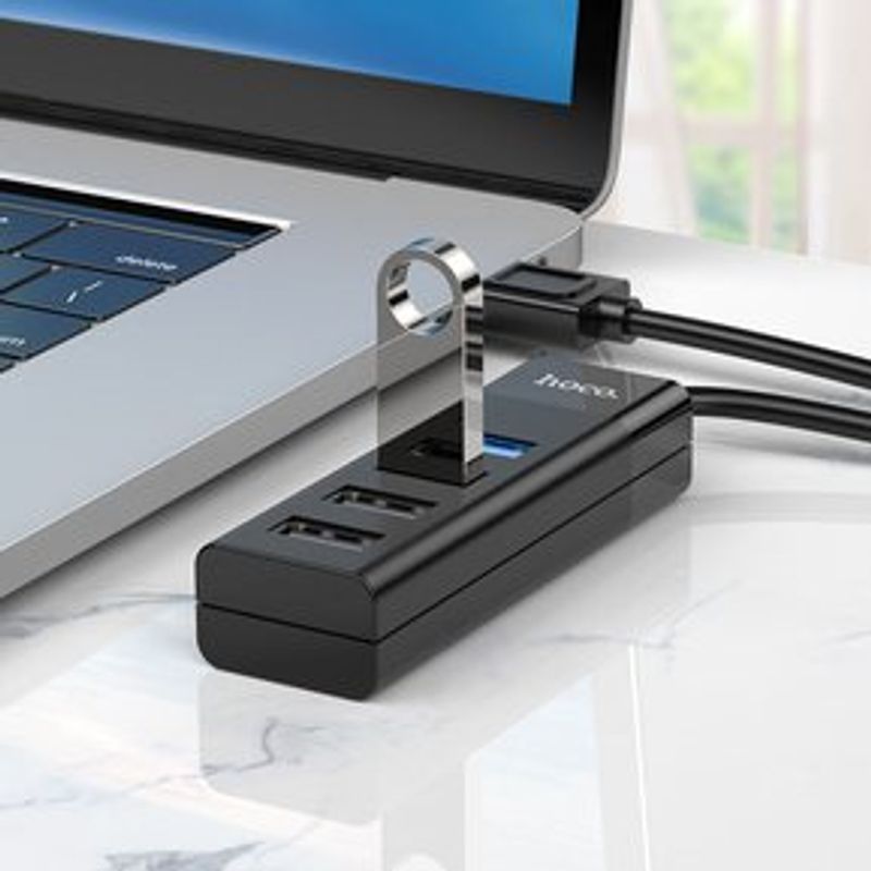 USB-30-Hub-4-Puertos-4-en-1-Usb-30---3-usb-20-HOCO-HB25-30cm