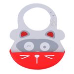 Babero-Silicona-Con-Atrapa-Comida-Para-Bebe-Baby-Froggie-Mapache