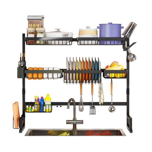 Rack de cocina Escurridor de platos 2 niveles 85cm