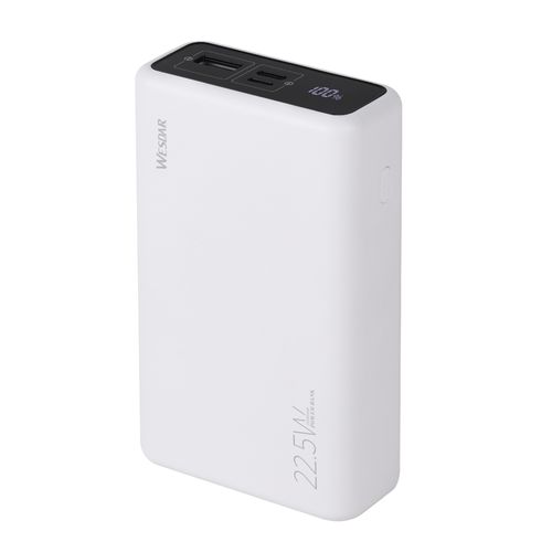 Wesdar - Power Bank 22.5W PD Fast Charge 20000mAh - Blanco