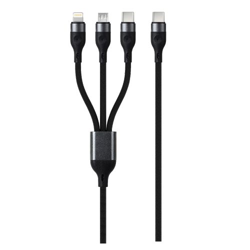 Wesdar - Cable 3 en 1 120W quick charger cable - Negro