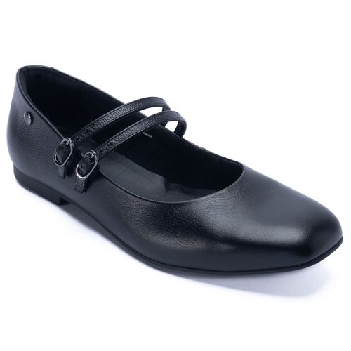 BALLERINA PARA MUJER CUERO RAFAELA I NEGRO HUSH PUPPIES