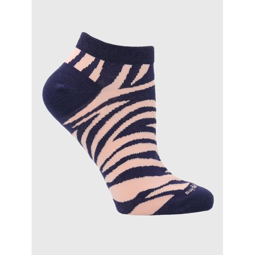 MEDIA PARA MUJER ALGODÓN/ELASTANO PED ZEBRA AZUL HUSHPUPPIES