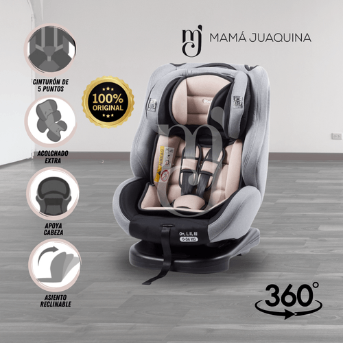 Silla de Auto Giratorio Ebaby «VERO 360°» Beige