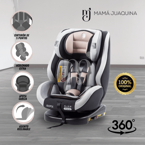 Silla de Auto Giratorio Ebaby «RUPAL ISOFIX» Beige