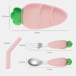 Pack-Babero-Buho-y-Set-Plato-Zanahoria-Rosado-para-bebe