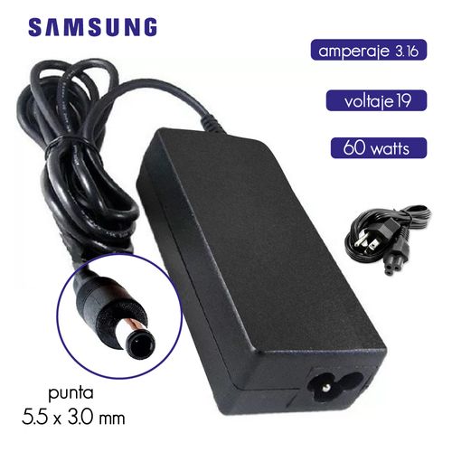 Cargador Genérico Laptop Samsung 19V 3-16A 5-5x3-0mm 60W