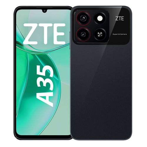 Celular ZTE A35 64GB, 2GB ram, cámara principal 8MP + AI, frontal 5MP, 6.75", negro