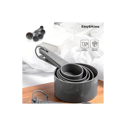 Tazas Medidoras para Cocina Set 5 Easy&Home HYC280045 Gris