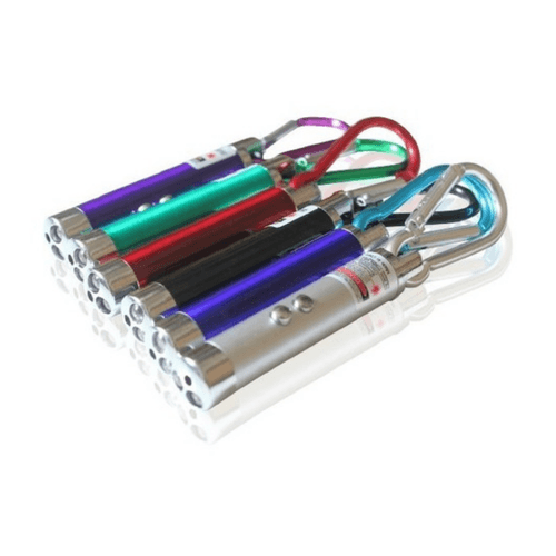 Llavero Linterna Uv, Led Blanco Y Laser Rojo 3 En 1 X 24 Und