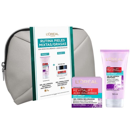 Pack L'ORÉAL Skin Hialurónico Gel Crema Rellenador y Gel de Limpieza Pack 2un