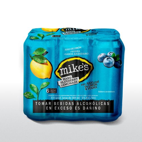 Ready to Drink (RTD) MIKE'S Hard Blueberry Lata 355ml Paquete 6un