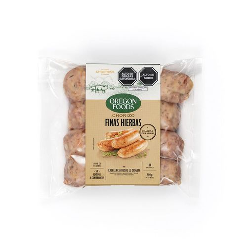 Chorizo Finas Hierbas OREGON FOOD'S Paquete 400g