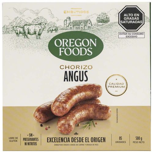 Chorizo Angus OREGON FOOD'S Caja 5un