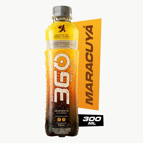 Bebida Energizante 360 Maracuyá Botella 300ml