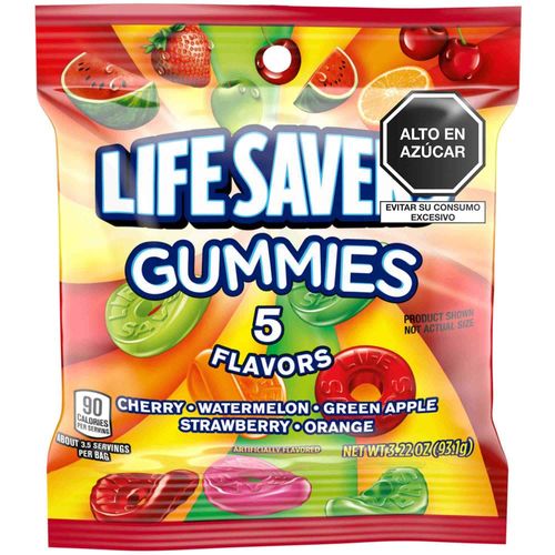 Gomitas Frutales LIFESAVERS Bolsa 91.3g