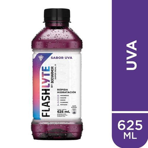 Rehidratante FLASHLYTE Sabor a Uva Botella 625ml