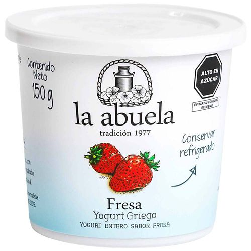 Yogurt Griego LA ABUELA Sabor a Fresa Envase 150g